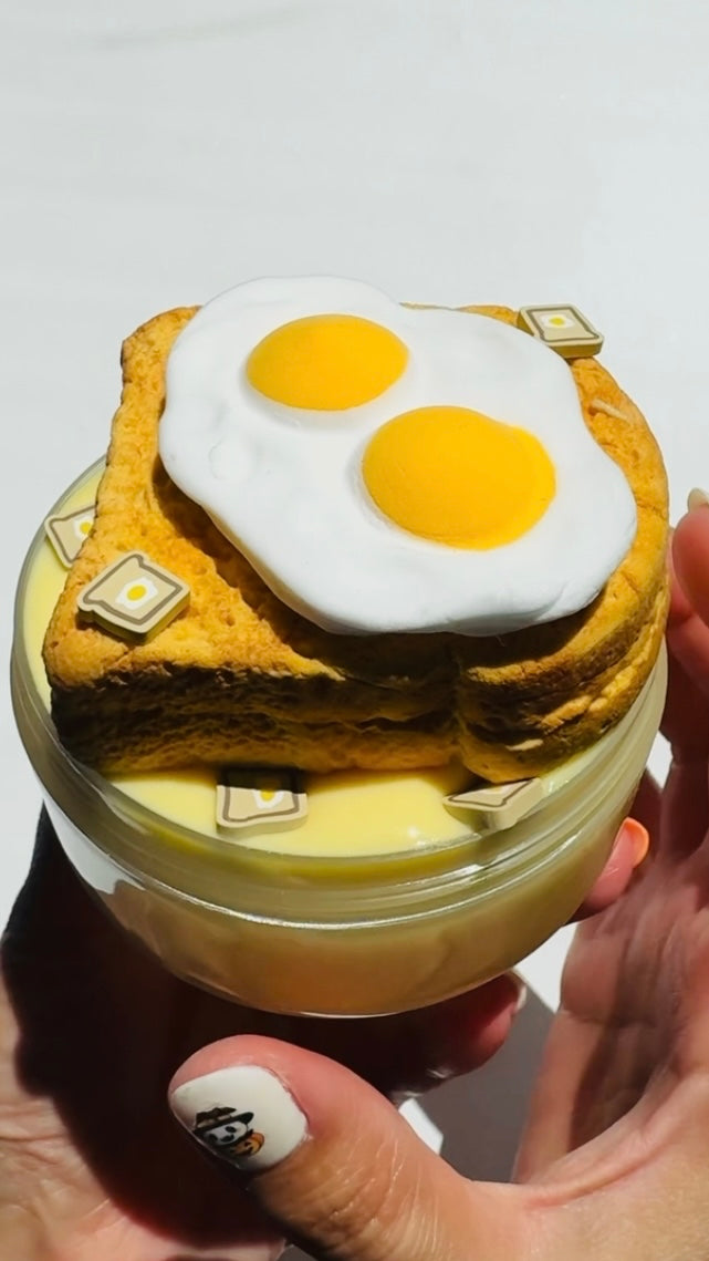 Egg on Toast DIY Food Theme Slime