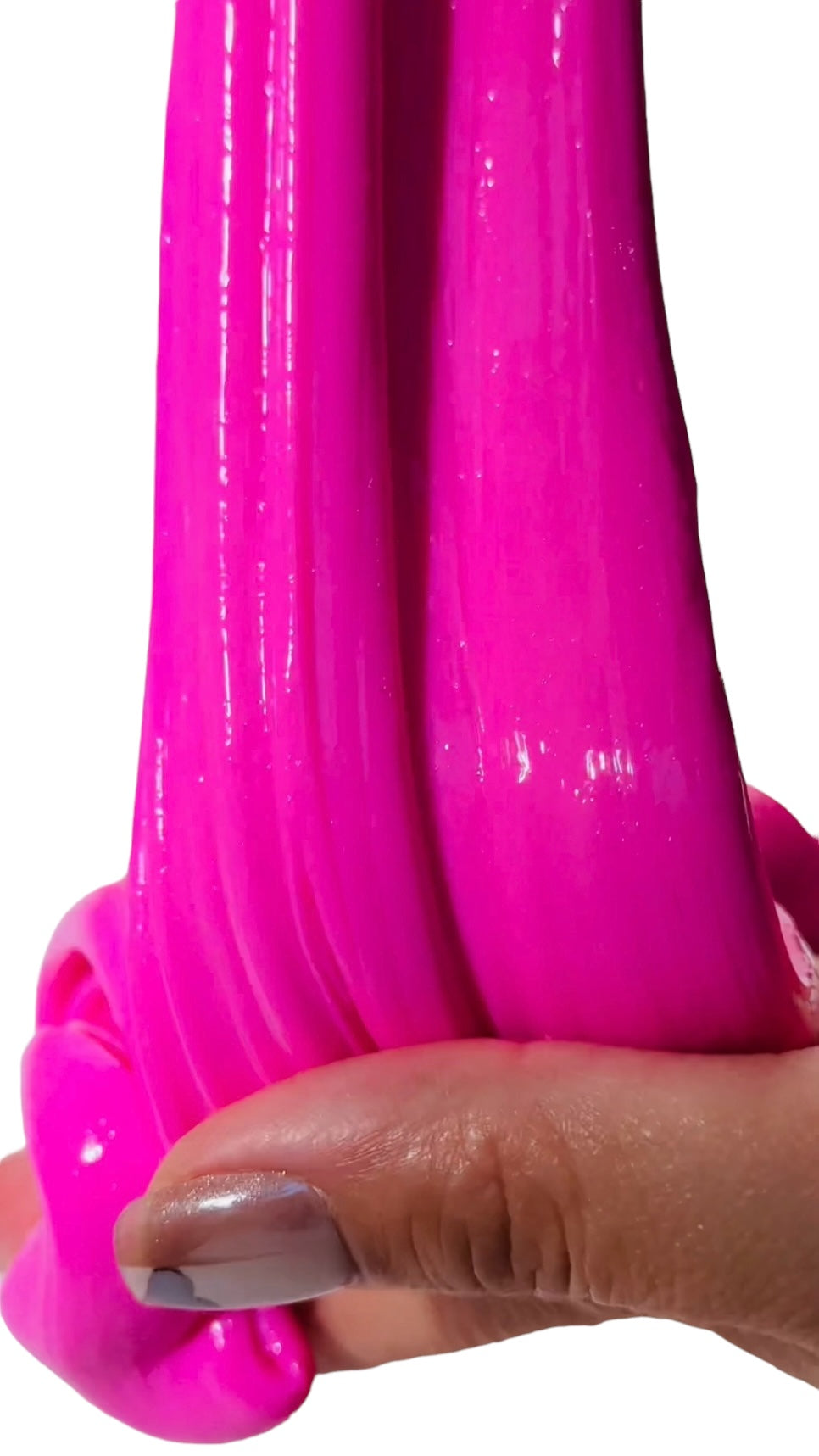 Pink Ribbon Hot Pink Glossy Slime