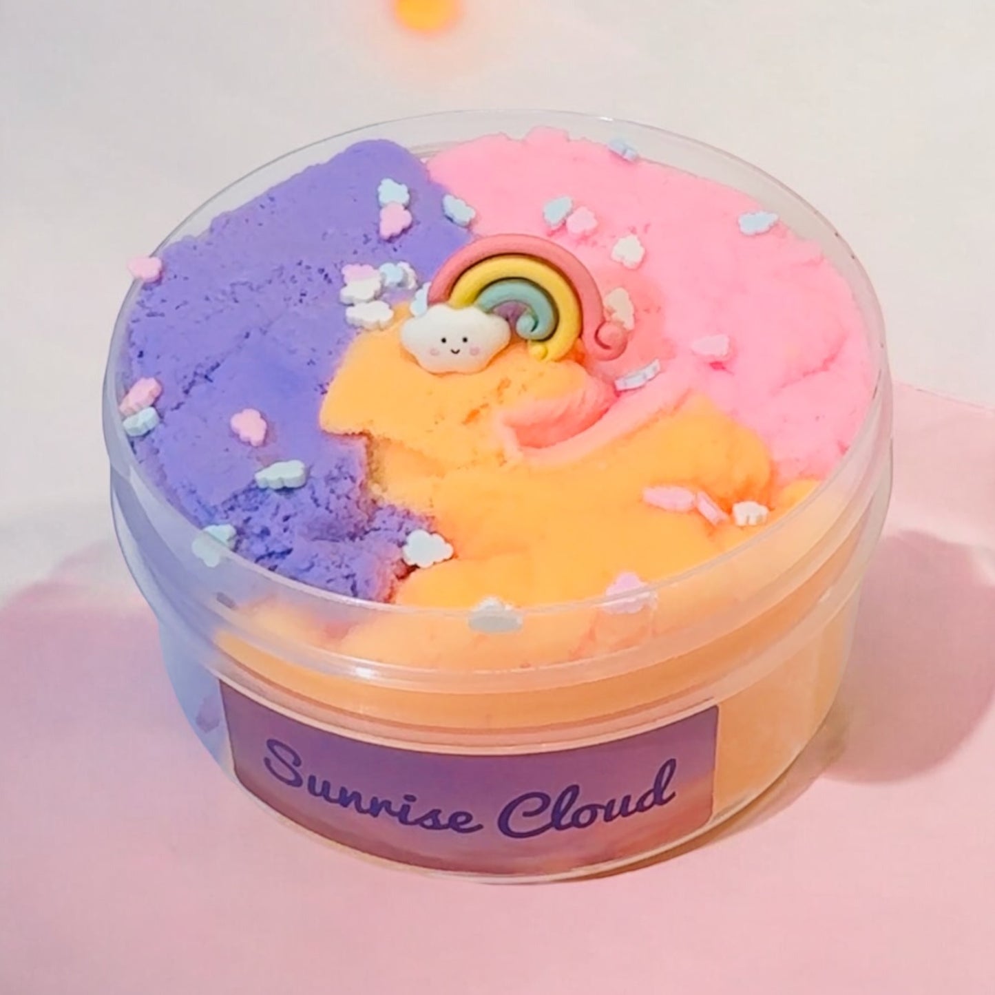 Fluffy cloud slime inspired by sunrise cloud slime