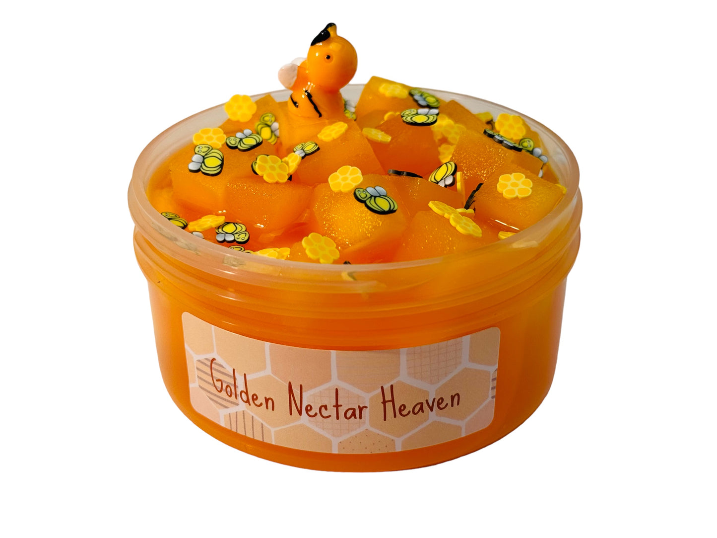 Golden Nectar Heaven Foam Cubes Slime