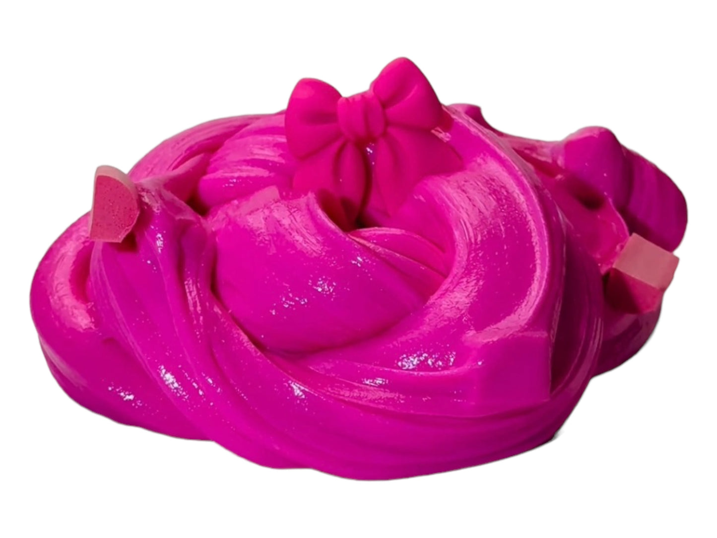 Pink Ribbon Hot Pink Glossy Slime