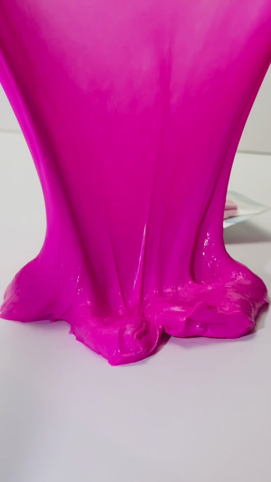 Pink Ribbon Hot Pink Glossy Slime